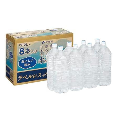 【前回激売れ】伊藤園 磨かれて、澄みきった日本の水 ラベルレス 島根 2L×8本 821円（102.6円/本）！プライム会員送料無料！
