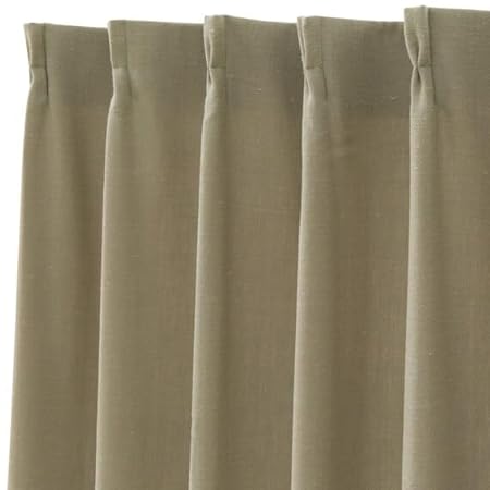 ニトリ NITORI 遮熱で省エネもできるカーテン 裏地付き遮熱カーテン リトア イエローグリーン 100X135 2枚入り 667円！プライム会員は送料無料！