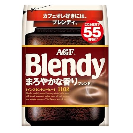 AGF ブレンディ まろやかな香りブレンド 袋 110g インスタントコーヒー 詰め替え 538円（508円）！プライム会員は送料無料！