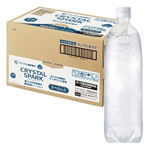 アイリスオーヤマ 富士山の強炭酸水 ラベルレス 1000ml ×15本 1,201円（80.1円/本）！プライム会員送料無料！
