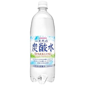 【対象者限定】サンガリア 伊賀の天然水 炭酸水 1000ml×12本  974円（81.2円/本）！プライム会員送料無料！