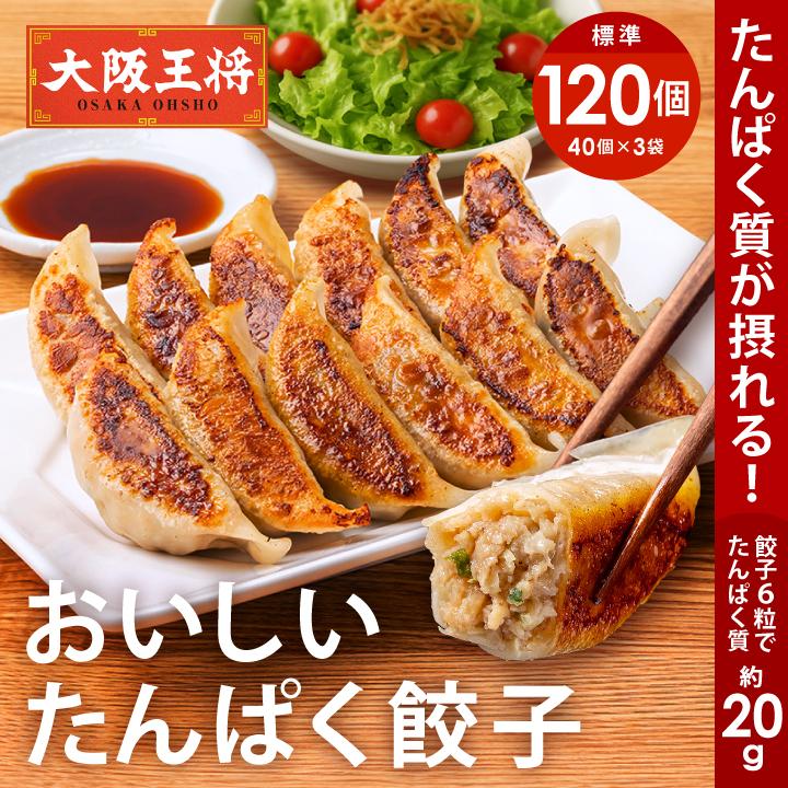 【6粒でタンパク質20g】大阪王将 たんぱく餃子 3袋（120個）セット 実質2,633円（877.7円/袋）送料無料から！